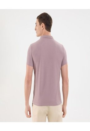Polo Para Hombre Cuello Tejido Sin Bolsillo Color Morado Marca Ostu #60110796