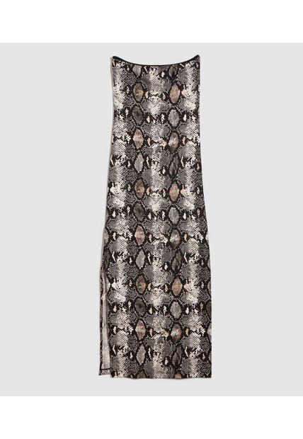Vestido Para Mujer Manga Sisa Color Negro Marca Ostu #40170298