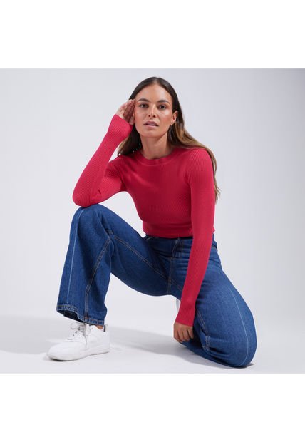 Saco Para Mujer Cuello Redondo Color Fucsia Marca Ostu #40330075