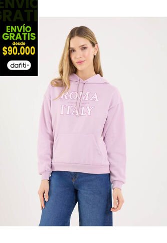 Buzo Para Mujer Hoodie Color Rosado Marca Ostu #40060462 Ostu