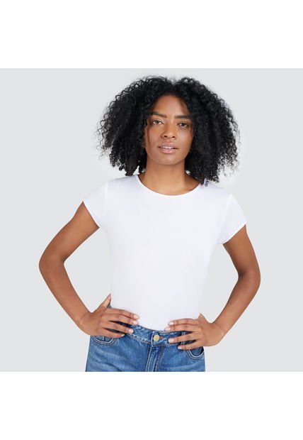 Camiseta Para Mujer Manga Corta Color Blanco Marca Ostu #40090612