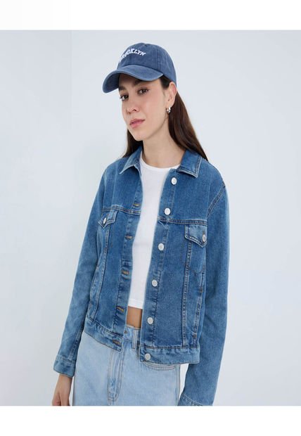 Chaqueta Para Mujer Trucker Color Azul Marca Ostu #40080243
