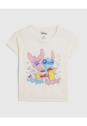 Camiseta Disney Stitch Y Angel De Infantil Niña #90090278