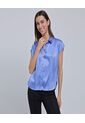 Blusa Para Mujer Manga Sisa Color Azul  Marca Ostu #40121015 de Ostu