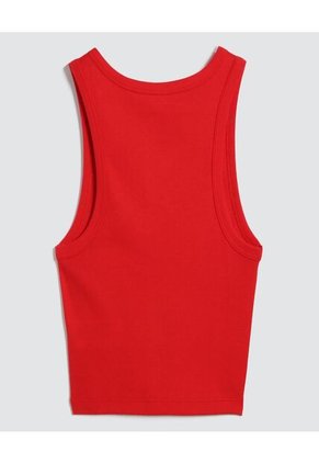 Camiseta Para Mujer Crop Top Manga Sisa Color Rojo Marca Ostu #40092009