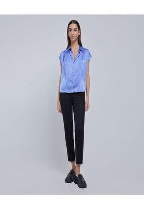 Blusa Para Mujer Manga Sisa Color Azul Marca Ostu #40121015