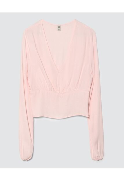 Blusa Para Mujer Manga Larga Color Rosado  Marca Ostu #40120815