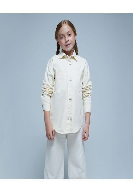 Camisa Para Niña Manga Larga Color Blanco Marca Ostu #90010008