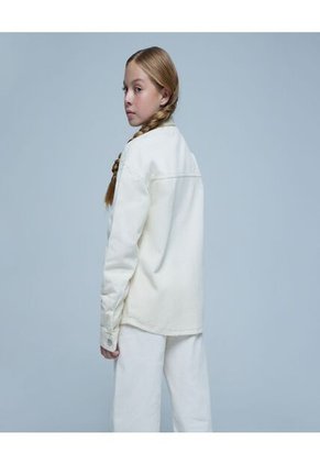 Camisa Para Niña Manga Larga Color Blanco Marca Ostu #90010008