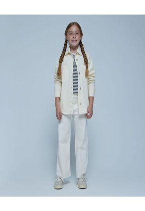 Camisa Para Niña Manga Larga Color Blanco Marca Ostu #90010008