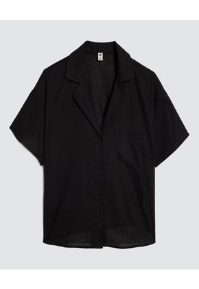 Camisa Para Mujer Manga Corta Color Negro Marca Ostu #40010207