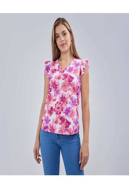 Blusa Para Mujer Manga Sisa Color Rosado  Marca Ostu #40120991