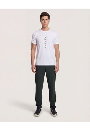 Camiseta  Para Hombre Manga Corta Cuello Redondo Color Blanco Marca Ostu #60091877