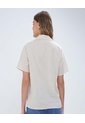 Camisa Para Mujer Manga Corta Color Beige Marca Ostu #40010268 de Ostu