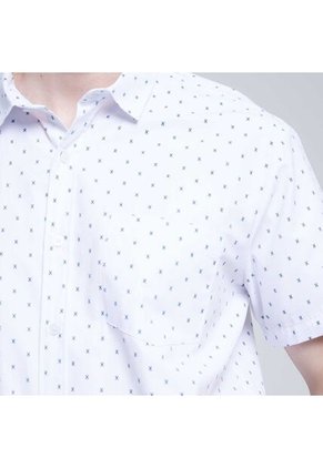 Camisa Para Hombre Manga Corta Con Bolsillo Color Blanco Marca Ostu #60010665