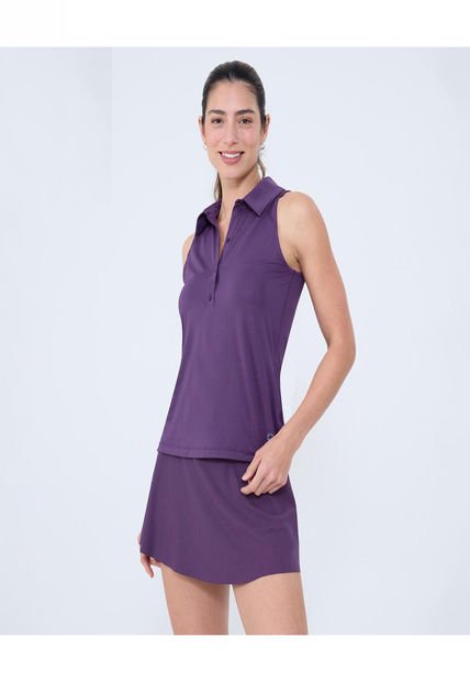 Polo Para Mujer Manga Sisa Color Morado Marca Ostu #40110167