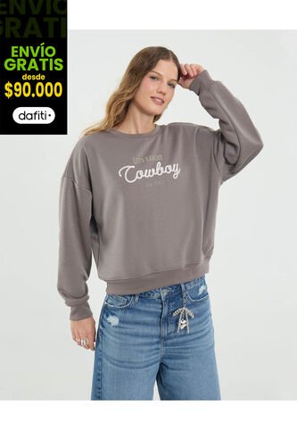 Buzo Para Mujer Cuello Redondo Color Café Marca Ostu #40060477 Ostu