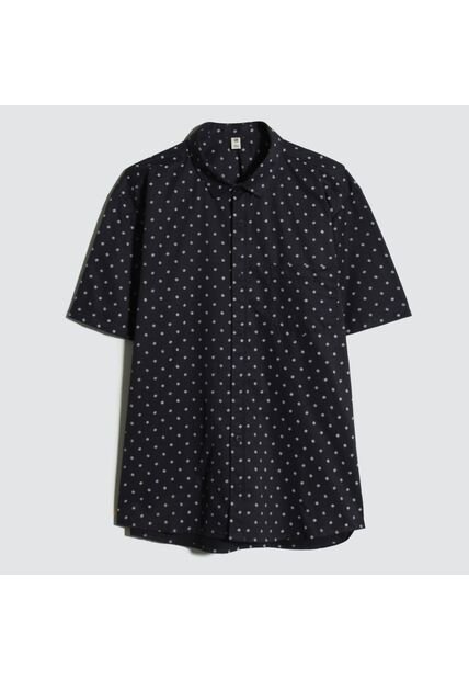 Camisa Para Hombre Manga Corta Con Bolsillo Color Azul  Marca Ostu #60010749