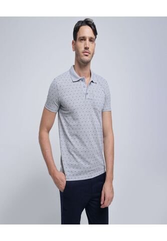 Polo Para Hombre Cuello Tejido Con Bolsillo Color Gris  Marca Ostu #60110679 Ostu