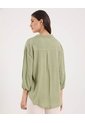 Camisa  Para Mujer Manga 3/4 Color Verde Marca Ostu #40010325 de Ostu