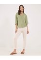Camisa  Para Mujer Manga 3/4 Color Verde Marca Ostu #40010325 de Ostu