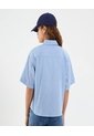 Camisa Para Mujer Manga Corta Color Azul Marca Ostu #40010288 de Ostu