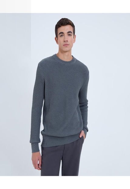 Saco Para Hombre Cuello Redondo Color Gris Marca Ostu #60330047