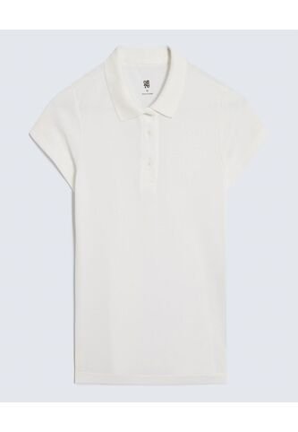 Polo Infantil Niña Manga Corta Color Crema Marca Ostu #90110003 Ostu