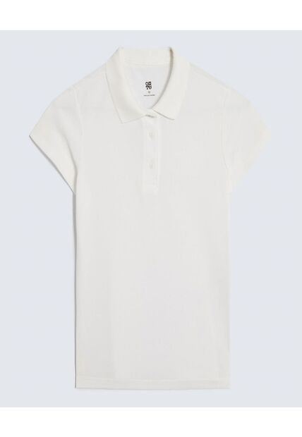 Polo Infantil Niña Manga Corta Color Crema Marca Ostu #90110003