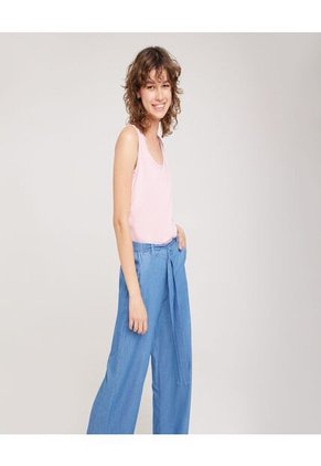 Top Para Mujer Cuello Redondo Color Rosado Marca Ostu #40220255