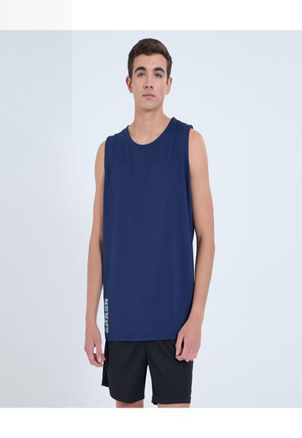 Camiseta Para Hombre Manga Sisa Cuello Redondo Color Azul Marca Ostu #60091606