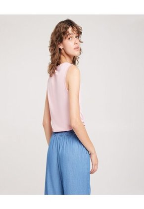 Top Para Mujer Cuello Redondo Color Rosado Marca Ostu #40220255