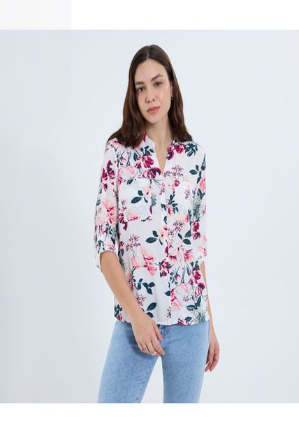 Blusa Para Mujer Manga 3/4 Color Rosado Marca Ostu #40121099