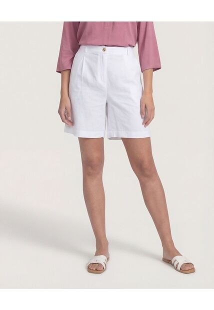 Bermuda  Para Mujer Regular Corto Color Blanco Marca Ostu #40100118