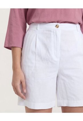 Bermuda  Para Mujer Regular Corto Color Blanco Marca Ostu #40100118