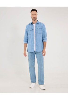 Jean Para Hombre Regular Color Azul  Marca Ostu #60160251