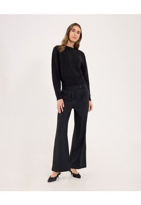 Saco Para Mujer Cuello Redondo Color Negro Marca Ostu #40330077