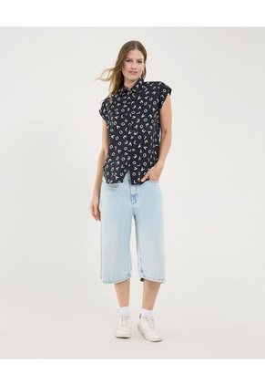 Camisa Para Mujer Manga Corta Color Negro Marca Ostu #40010239