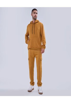 Buzo Para Hombre Hoodie Color Mostaza Marca Ostu #60060390