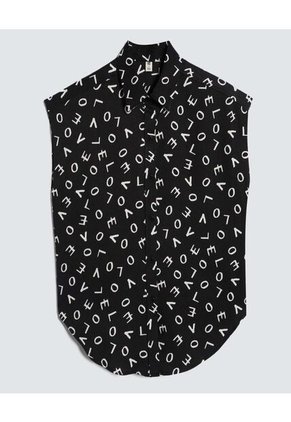 Camisa Para Mujer Manga Corta Color Negro Marca Ostu #40010239