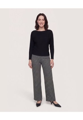 Saco Textura Ojal  Para Mujer Negro Ostu