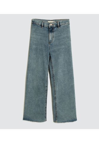 Jean Para Niña Culotte Color Azul  Marca Ostu #90160080 Ostu