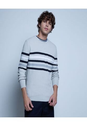 Saco Para Hombre Cuello Redondo Color Gris  Marca Ostu #60330035 Ostu