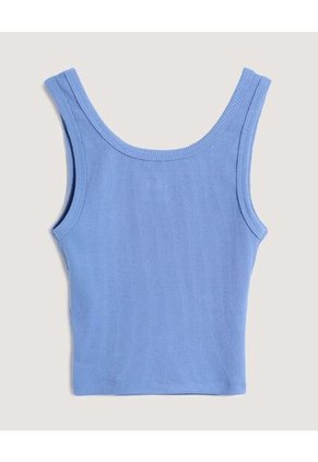 Camiseta  Para Mujer Crop Top Manga Sisa Color Azul Marca Ostu #40092691