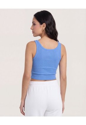 Camiseta  Para Mujer Crop Top Manga Sisa Color Azul Marca Ostu #40092691