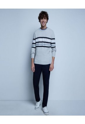 Saco Para Hombre Cuello Redondo Color Gris  Marca Ostu #60330035