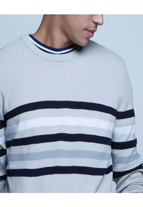 Saco Para Hombre Cuello Redondo Color Gris  Marca Ostu #60330035