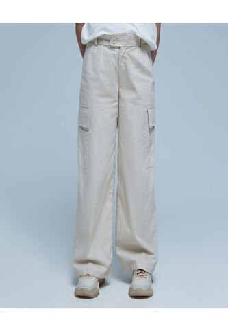 Pantalon Para Niña  Color Beige Marca Ostu #90070053 Ostu