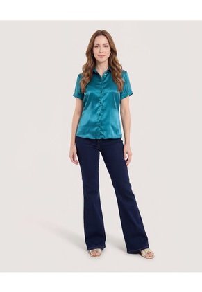 Jean Jegging Flare Shape  Para Mujer Azul Ostu