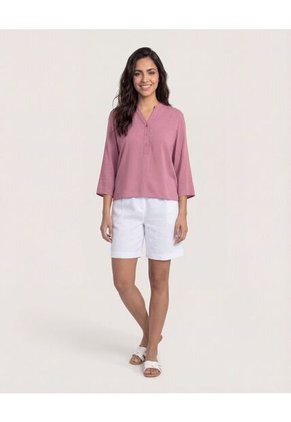 Blusa  Para Mujer Manga 3/4 Color Morado Marca Ostu #40121228